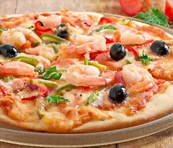 Shrimp Alfredo Pizza